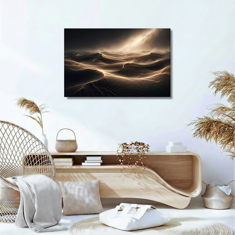 Desert Waves, reproduction d'art sur toile, ensemble de 1, 24"H x 36"W, Wrapped Canvas