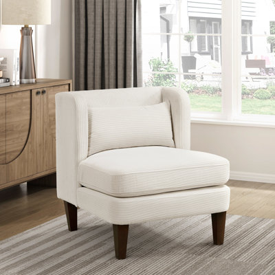 Chaise rembourrée moderne en velours côtelé Corduroy