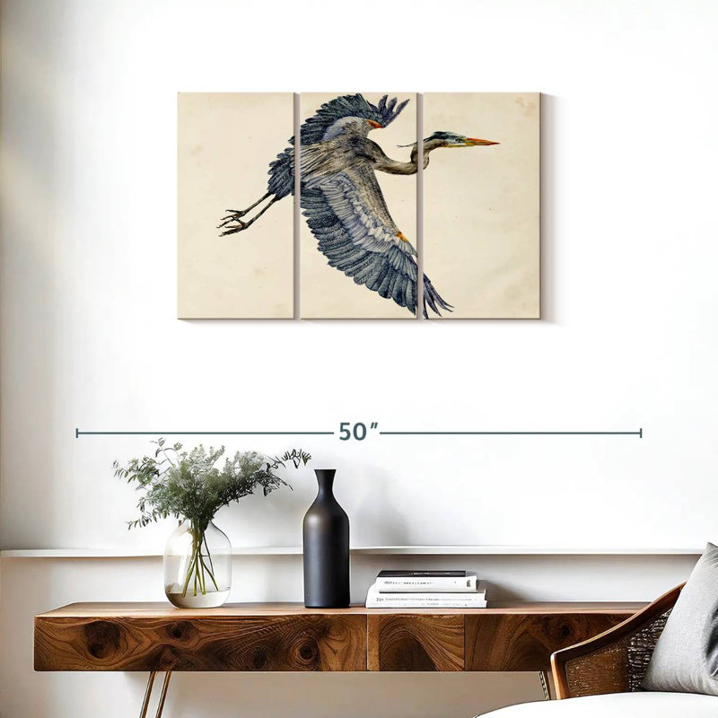 Brampt Blue Heron Rendering IV, 20" H x 33" W