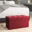 76cm Wide Faux Leather Tufted Rectangle Solid Colour Ottoman with Storage-39850456