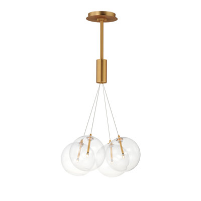 Alikee 4 Light Glass Steel Dimmable Pendant