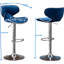 Élégant tabouret de bar rembourré en velours avec pivot et hauteur réglable, parfait pour n'importe quel bar ou comptoir de cuisine