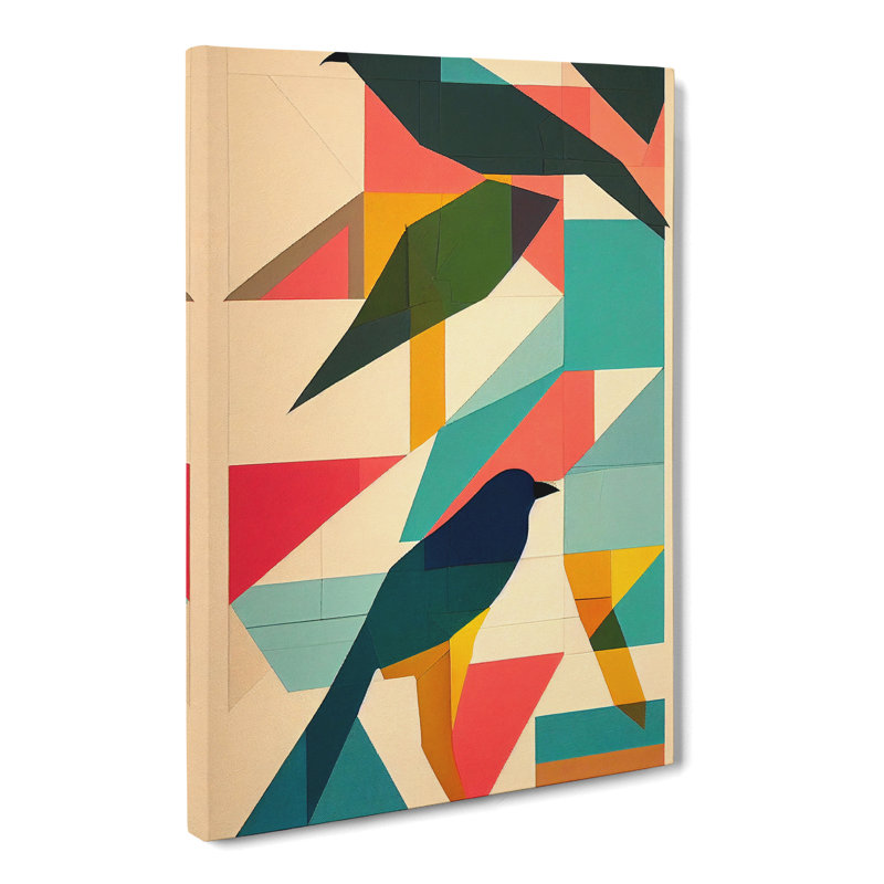 Bird Patchwork - Wrapped Canvas, 60cm H x 40cm W x 3cm D