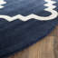 Tapis bleu foncé / ivoire en laine touffeté à la main Carolene-19276286