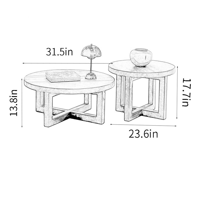 Ensemble de table de bout Vintage