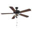 Ventilateur de plafond standard à 5 pales 52 po avec ensemble d'éclairage inclus Garrett-315761393