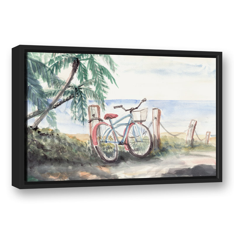 Vélo de plage sur toile, H 17,75 po x l 25,75 po x P 1,75 po, Cadre flottant noir