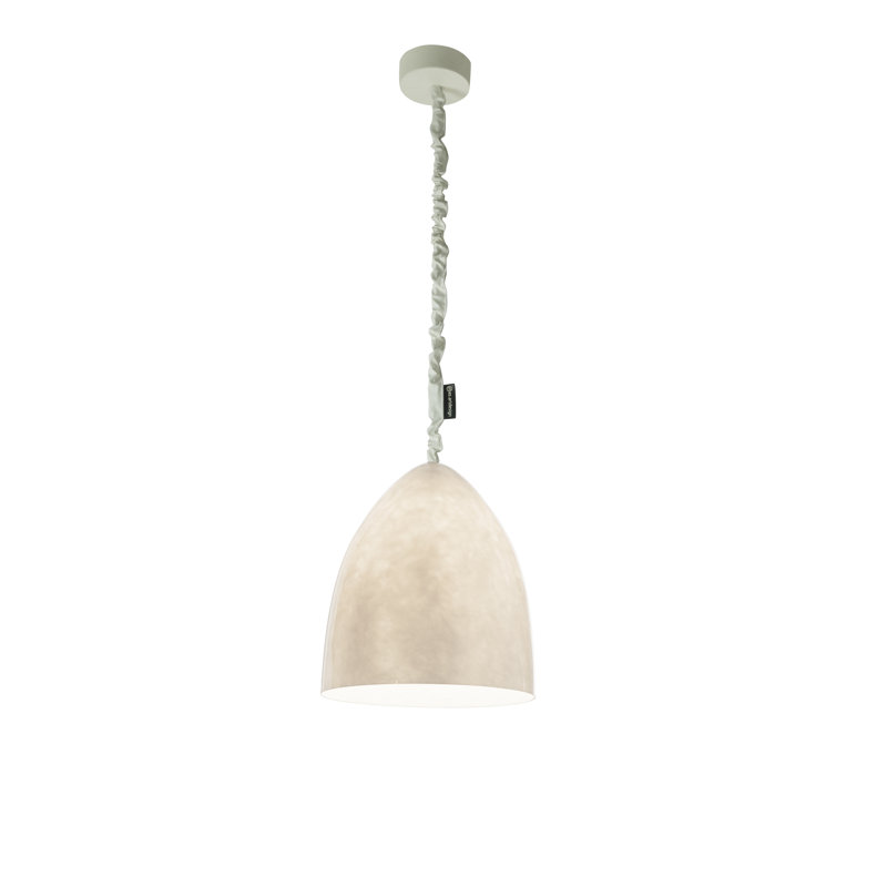 1 - Light Bell Pendant, Grey, Light Brown