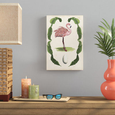 «Antiquarian Menagerie Flamingo I», peinture sur toile