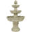 Duque Pineapple Traditional White Fiberglass 3-Tiered Outdoor Water Fountain