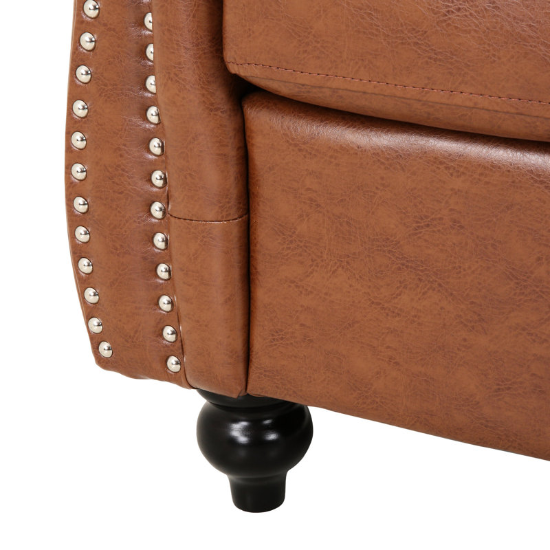 Chaise d’inspiration inspirée, revêtue de tissu d’unité centrale brun avec magnifique bouton capitonné de salon