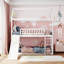 Lit superposé simple au-dessus de simple avec glissade, lit amusant et fonctionnel pour les chambres d'enfants, idéal pour jouer et dormir