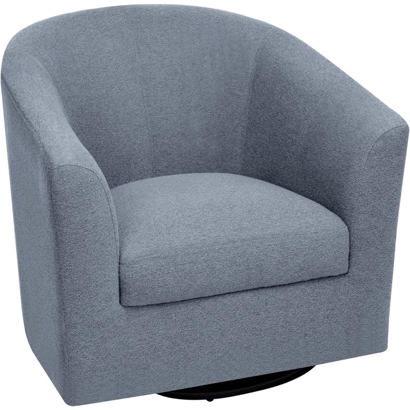 Hohenstein 360 Degree Swivel Barrel Chairs, accent chairs for living room with armrest, Modern Accent chair