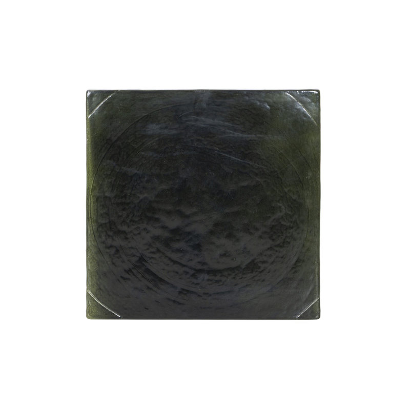 Dalston Glass Nesting End Table, Moss Cast Glass
