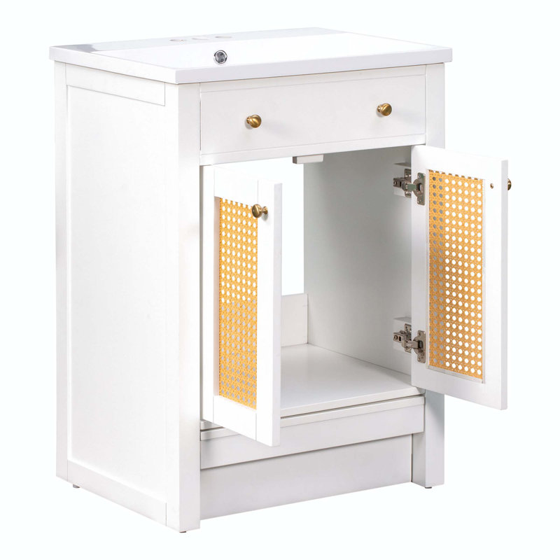 Meuble-lavabo simple 17,70 po avec plateau en bois manufacturé Alcanza