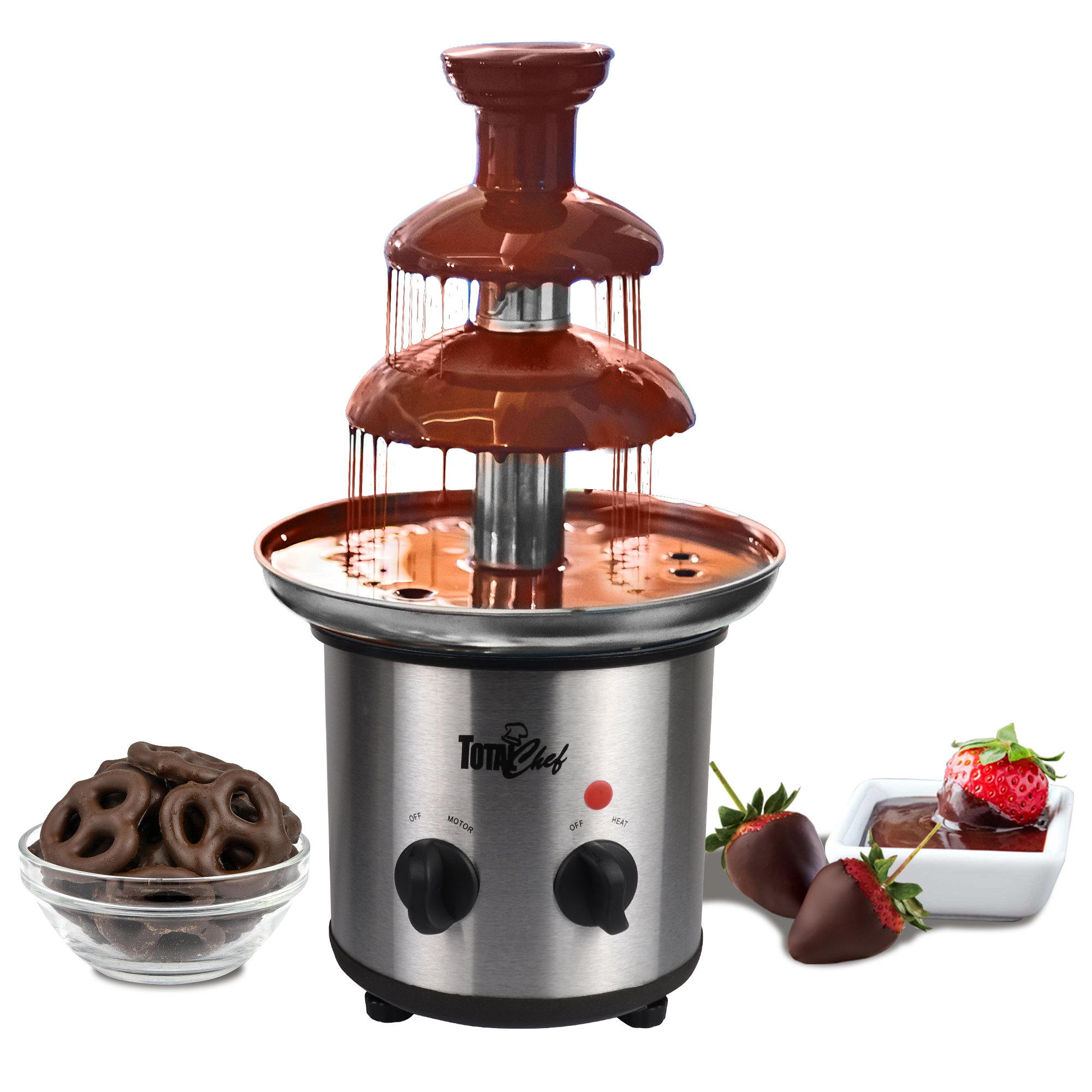 Fontaine à Chocolat Sephra Classique 3 étages – Inox, 6 Lbs, Pour 40 Personnes