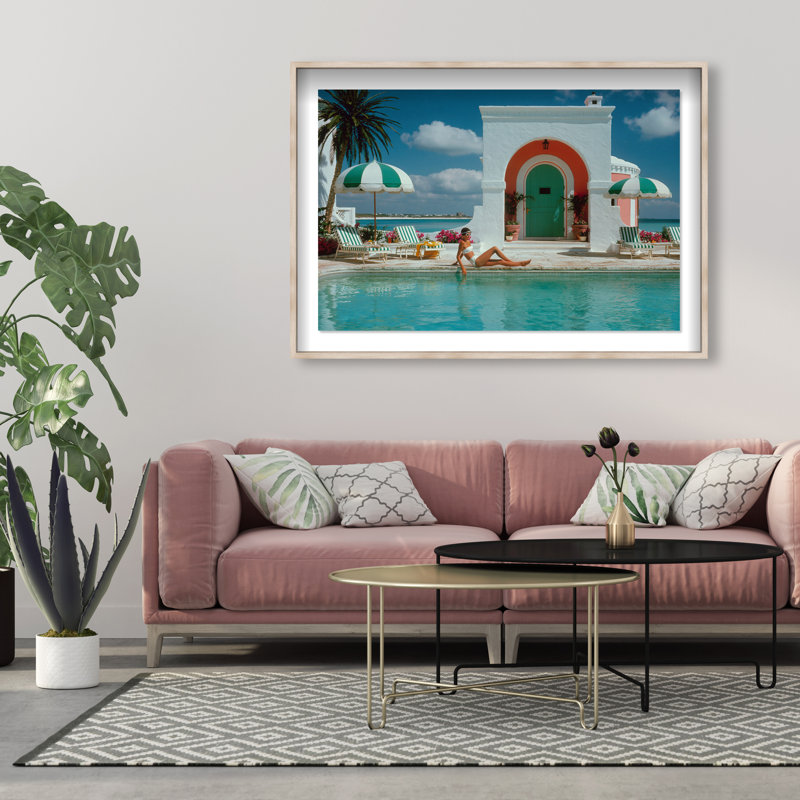Summer Stillness Shadowbox Fashion Print by Oliver Gal, Black Frame, 15 x 10, 37.5"H x 25.5"W, White Shadowbox