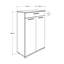 Armoire à chaussures moderne, blanc, 28,7 po x 42,5 po x 13,8 po | Panneau de particules enduit, épaisseur: 0,6 pouce | 1 tiroir et plusieurs tablettes, fixation murale | Solution de rangement élégante pour le vestibule