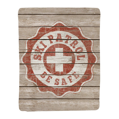 Ski Patrol Machine Printed Throw Blanket