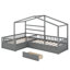Lit plateforme simple avec trois tiroirs de rangement Bladric-91903841