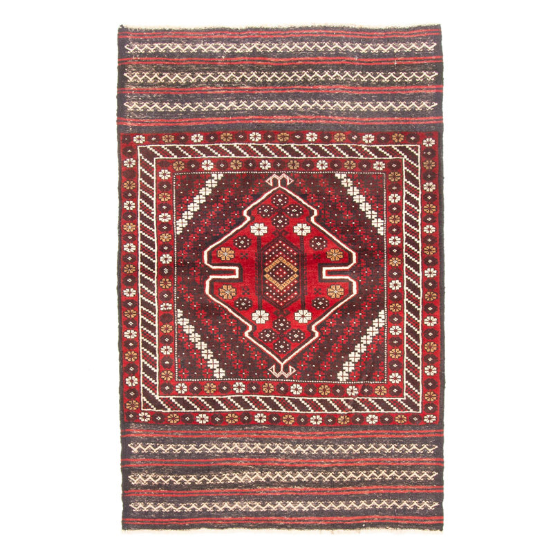 Tapis rouge Teimani 3 pi 3 po x 5 pi 0 po