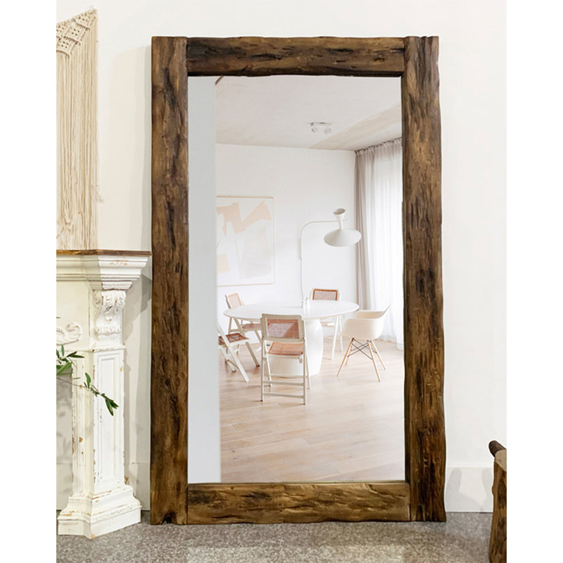 Miroir de plancher pleine grandeur Rustic Live Edge, H 78,74 po x l 47,24 po