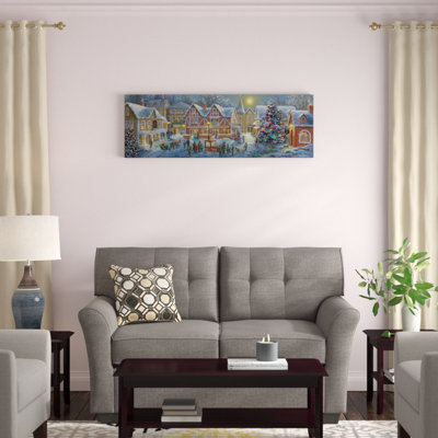 « christmas village », impression sur toile