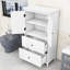 Armoire de rangement en bois pour salle de bain avec tablettes réglables et tiroirs de rangement-839122850