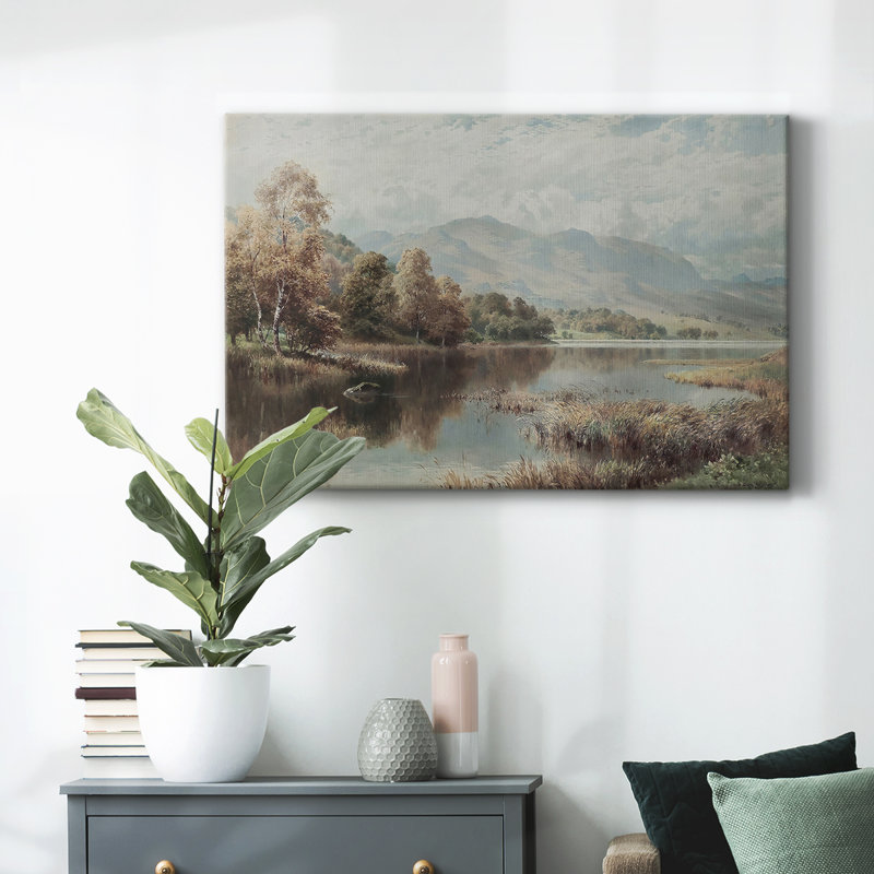 Paysage rétro - XXIV, H 13 po x l 19 po x P 1,5 po, Toile tendue