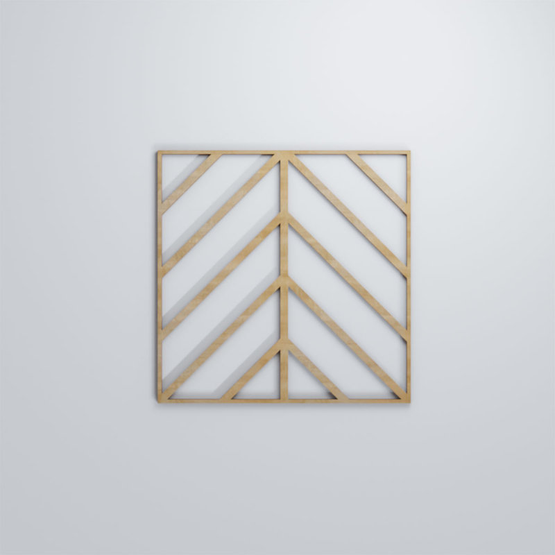 Panneaux muraux en bois Genoa, Hickory, H 7 3/8 po x l 7 3/8 po x P 3/8 po