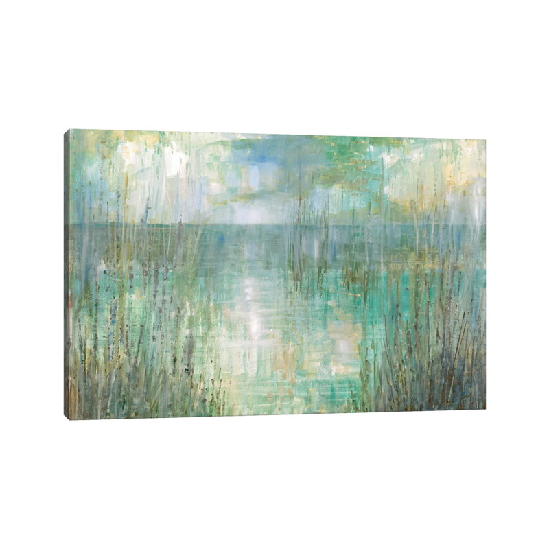 Morning Reflection by Ruane Manning - Painting on Canvas, 30.48 cm H x 45.72 cm W, Wrapped Canvas