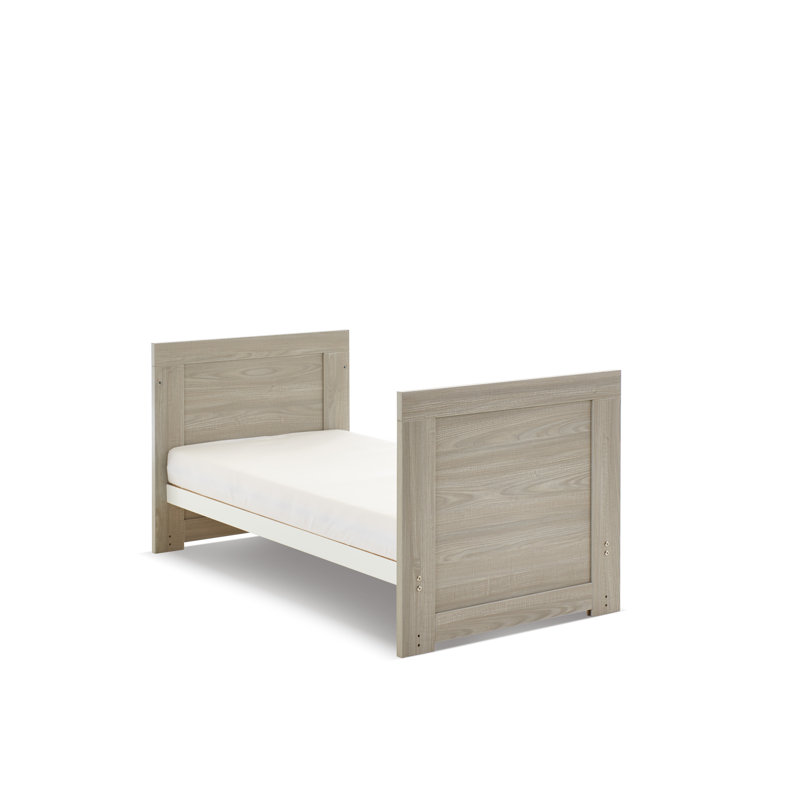 Nika Mini Cot Bed & Underdrawer, Grey Wash/White