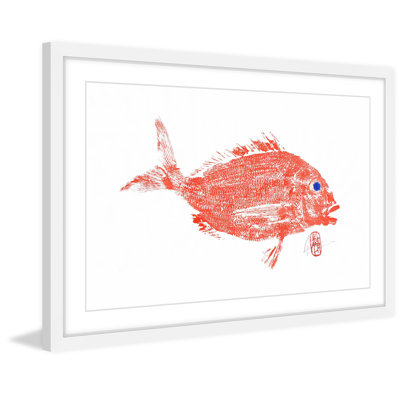 « alignement rouge », reproduction d’art encadrée