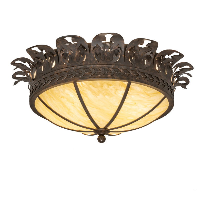 Plafonnier encastré à 4 lumières unique, H 12 po x l 28 po x P 28 po