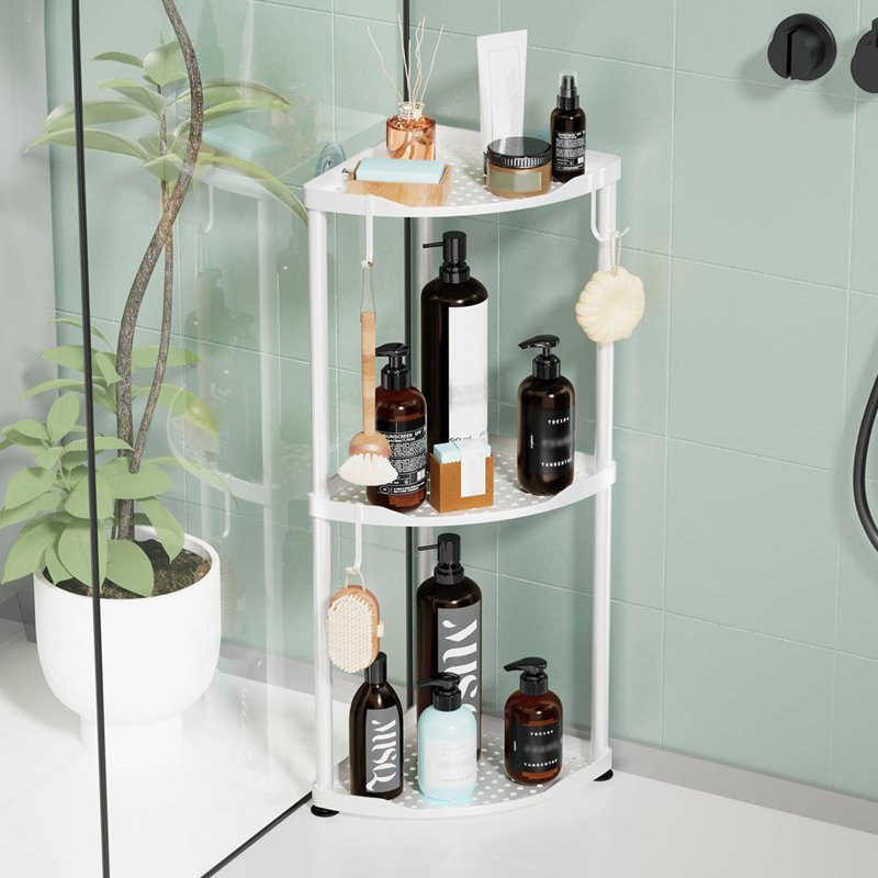Freestanding Shower Caddy, White