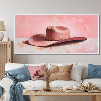 Chapeau de cow-boy minimaliste rose