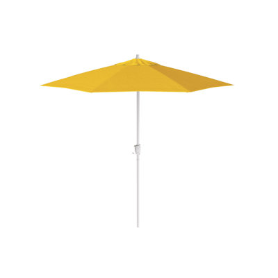 7.5-Foot Matted White Aluminum Patio Market Umbrella With Crank Lift And Tilt In Pacifica