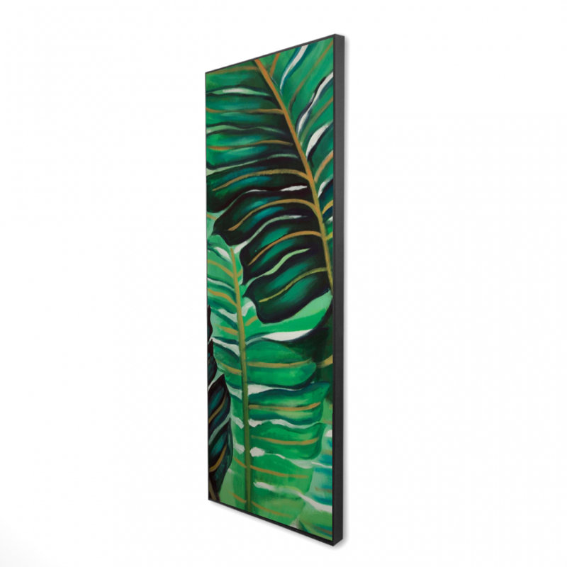 Plusieurs feuilles de plantes exotiques - Toile encadrée, décoration intérieure