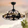 Arezo 27.17" Classic Black Caged Farmhouse Ceiling Fan With Light Kit And Remote Control