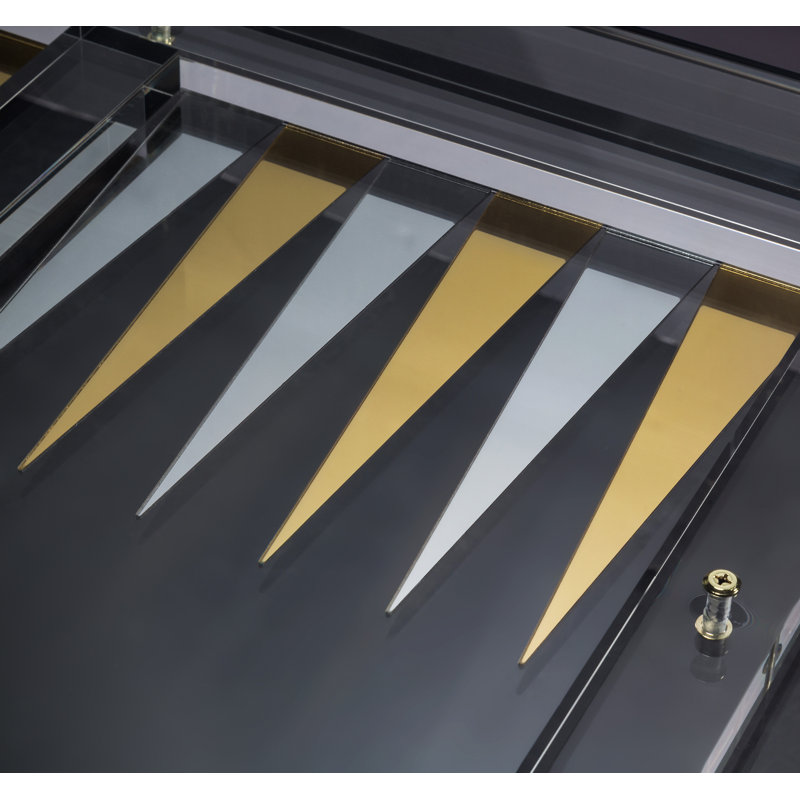 Pierre Interlude 40'' L Glass Backgammon Game Set