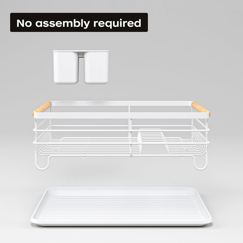 White Dish Racks for Kitchen Counter Drying Rack Kitchen