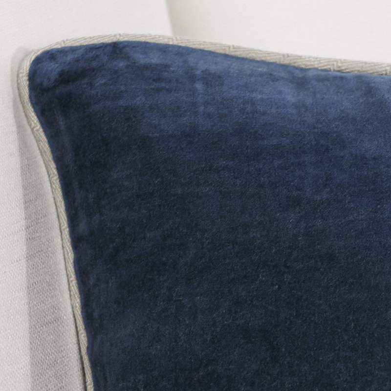Goodall Reversible Throw Pillow, Rectangle 12"H x 16"W, Navy