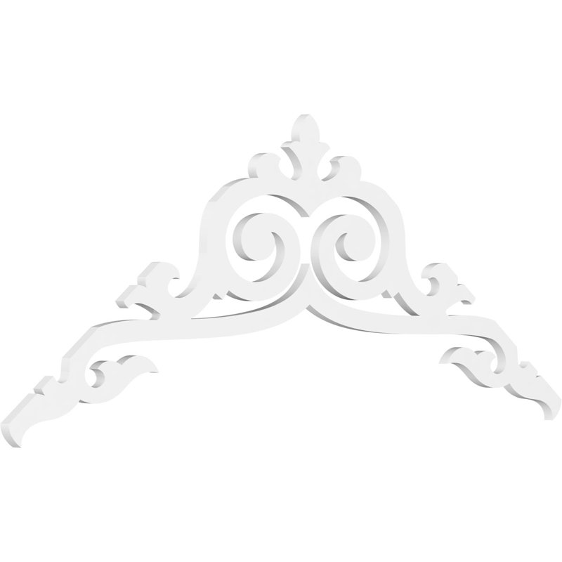 Pignon en PVC de qualité architecturale Baile, H 27 po x l 72 po x P 1 po, 9 / 12