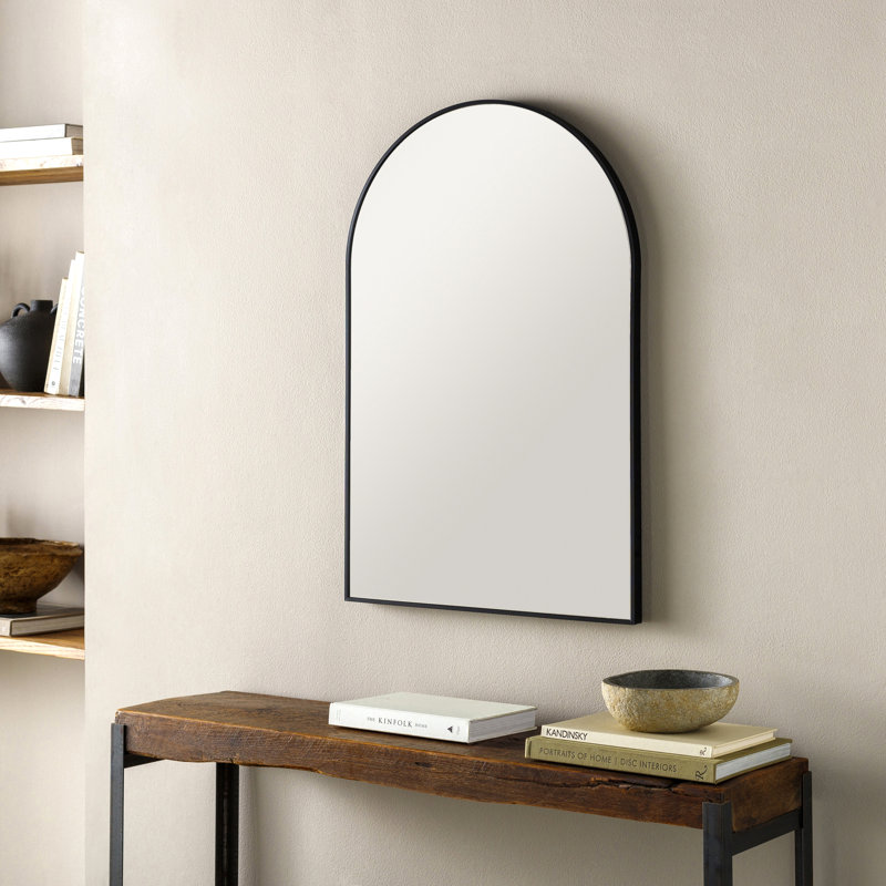 Miroir mural pour salle de bain Norby, Noir, 35 po x 24 po