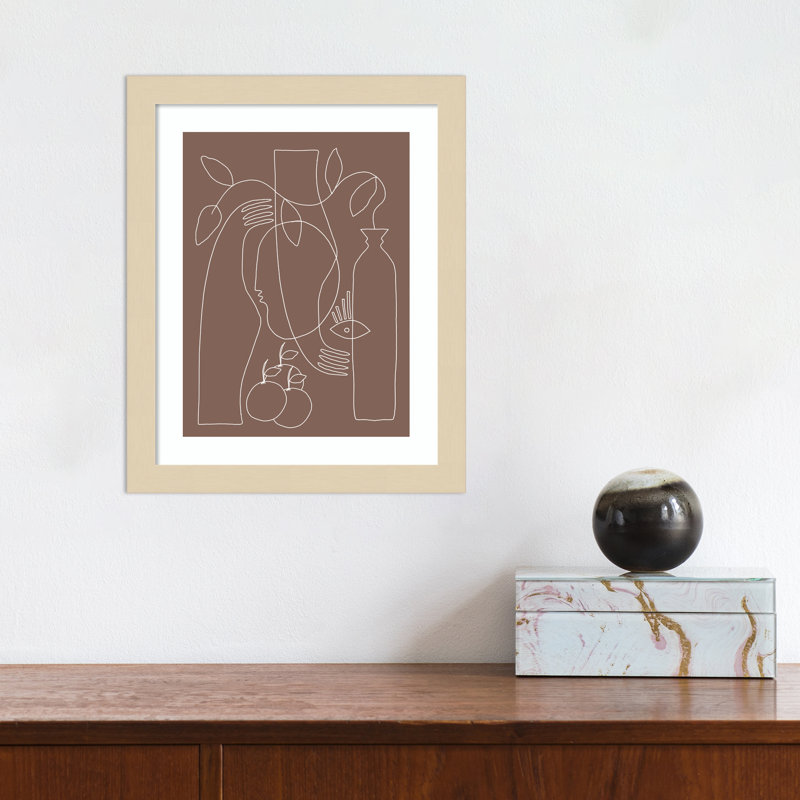 Reproduction d'art Shape Of Truth par Shatha Al Dafaiframed, Cadre brun, H 13 po x l 11 po