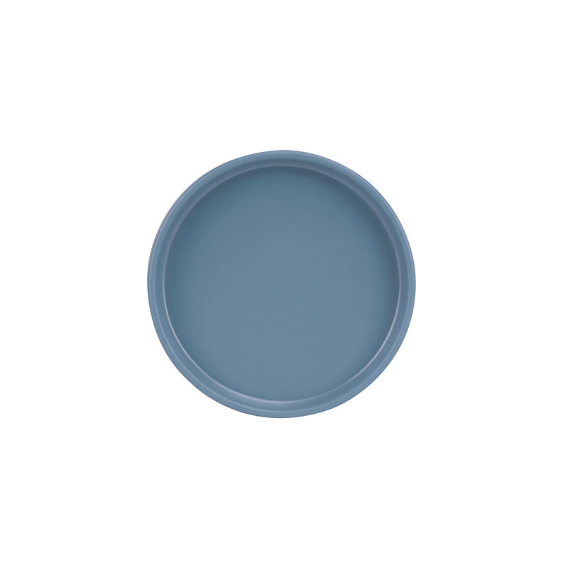 Hudson - Assiette en mélamine 6 po à rebord bas bleu pierre