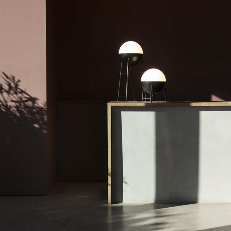 Half 15.9375" H Globe Table Lamp, Matte Black, Matte Black, 20.69'' H x 15.38'' W x 15.38" D