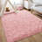 5 ft x 8 ft Soft Fluffy Area Rug,Plush Memory Foam Rug with Non-Slip Backing,Pink-1842744452-1842490197