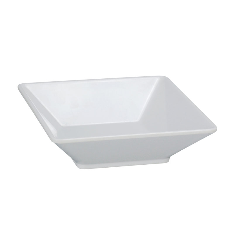14 oz Bol à salade carré en mélamine, Noir