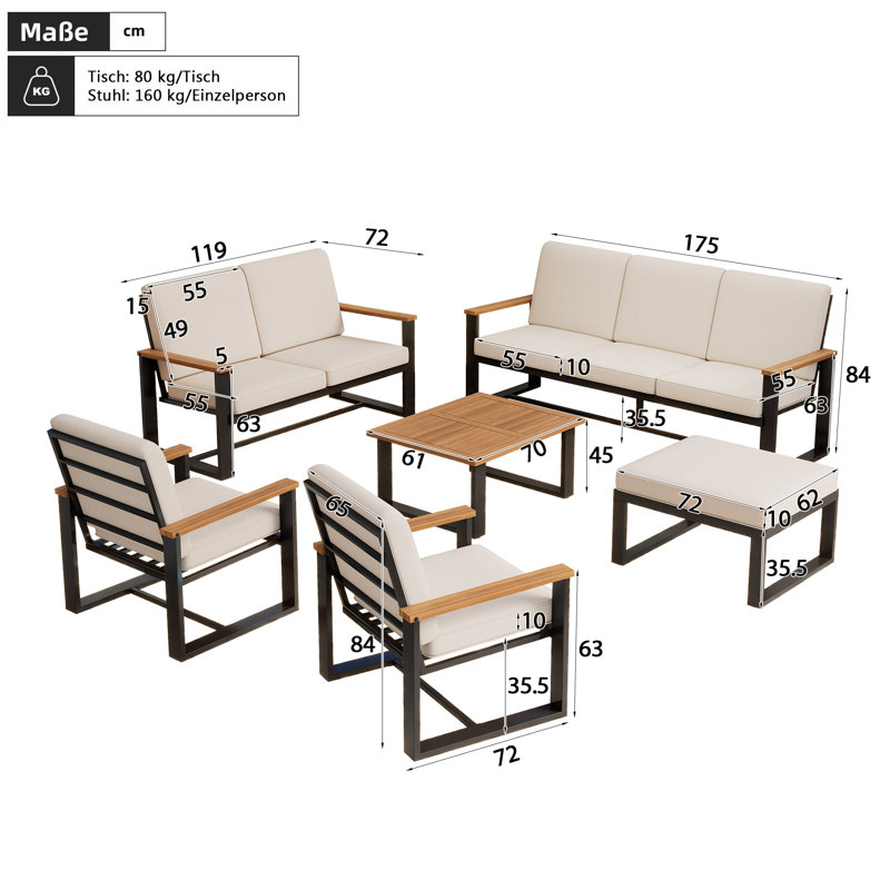 8 - Person Seating Group With Cushions